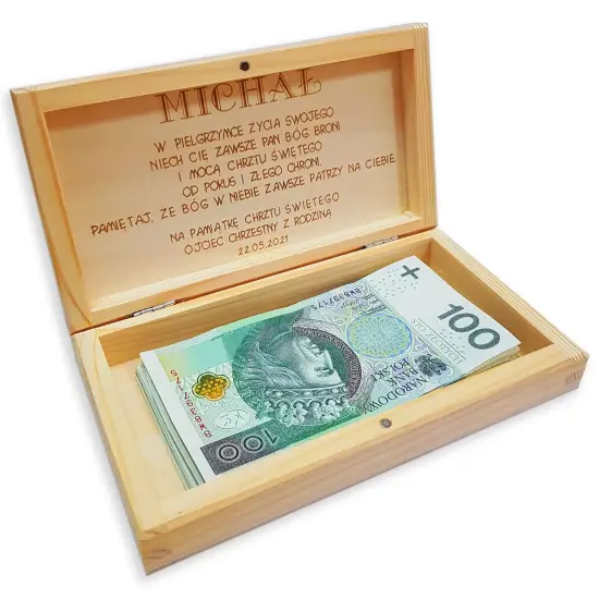 Pudełko Na Pieniądze Pamiątka Chrztu Świętego RP599